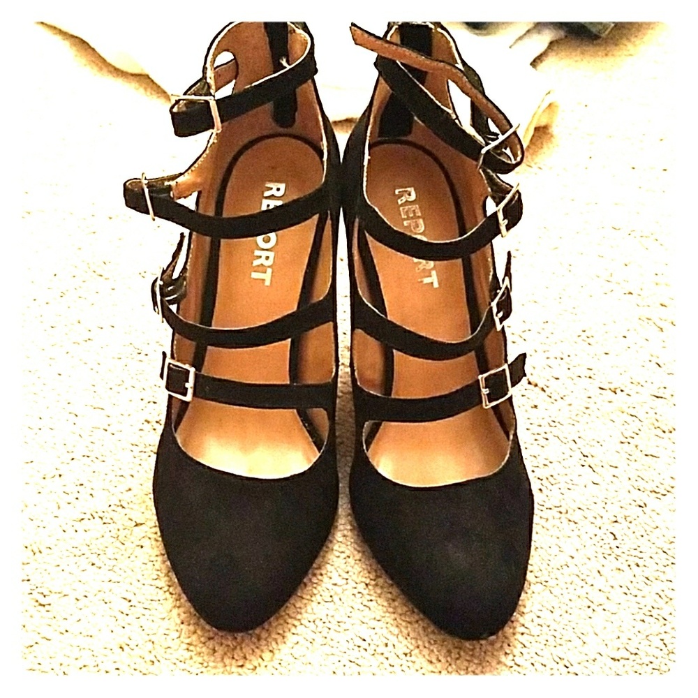 Black velvet heels